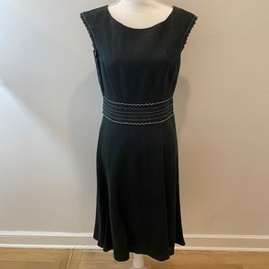 Fully lined Black Linen ALine dress